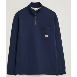 Armor-lux Camionneur Cotton Half Zip Sweater Deep Marine