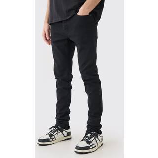 Mens True Black Skinny Stretch Stacked Jean