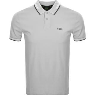 BOSS Green Herren Polo-Shirt grau Slim Fit