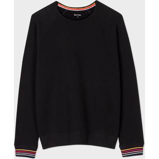 PS Paul Smith PS Paul Smith Swirl Cuff Jersey Crew Neck Black Sweatshirt