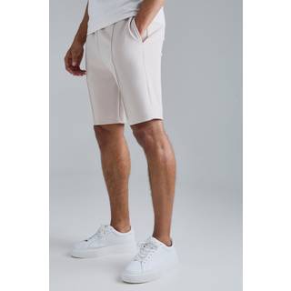 Mens Stone Slim Fit Pintuck Scuba Short