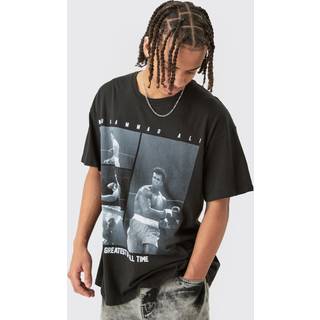Mens Black Oversized Muhammad Ali License T-shirt