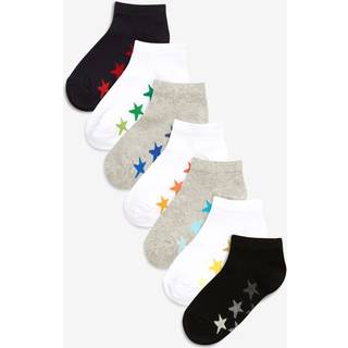 Next White/Grey Rich Trainers Socks 7 Pack