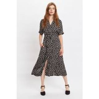 Louche Peta Call Me Print ShortSleeve Midi Shirt Dress