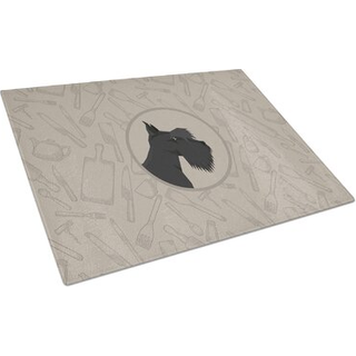 Caroline's Treasures CK2207LCB Scottish Terrier i køkkenglasskærestavlen Stor dekorativt tempereret glasskæreskæring og serveringsplade Stor i st