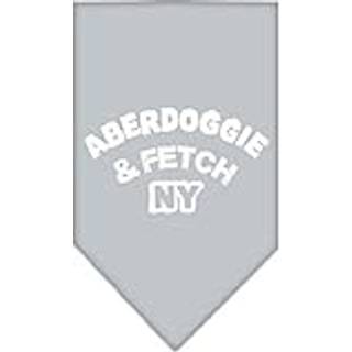 Kæledyr og hundebandana skærm trykt """" Aberdoggie & hent NY """" Grå lille lille