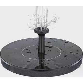 Vandfontæne solcelledrevet 16 cm Sort
