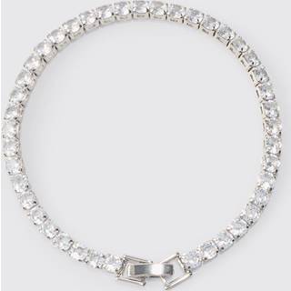 Mens Iced Bracelet In Silver