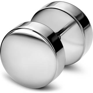 Argentia | 925s | Flad 10 mm Rhodiumbelagt Sterlingsølv Fake Plug Ørestik