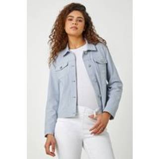 Roman Roman Light Grey Stretch Denim Jacket