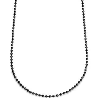 Essentials | 4 mm Gunmetal Sort Ball Chain Halskæde