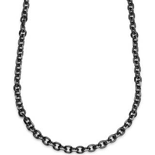 Essentials | 8 mm Gunmetal Sort Ankerkæde Halskæde