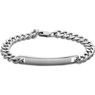 Argentia | 925s | 7 mm Rhodiumbelagt Sterlingsølv ID Armbånd