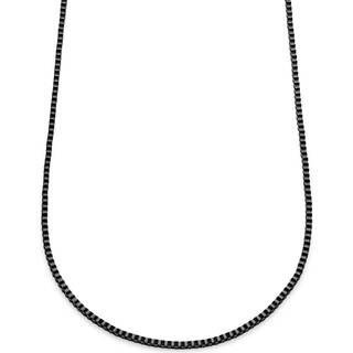 Essentials | 3 mm Gunmetal Sort Firkantet Box Chain Halskæde