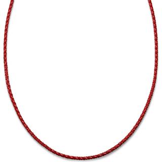 Tenvis | 3 mm Rød Læder Halskæde
