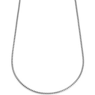 Essentials | 3 mm Sølvfarvet Buet Box Chain Halskæde