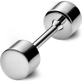 Argentia | 925s | Flad 4 mm Rhodiumbelagt Sterlingsølv Fake Plug Ørestik