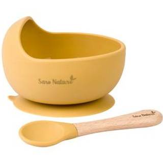 SARO BABY Nordic Wave Spisesæt - Mustard - 1 stk.