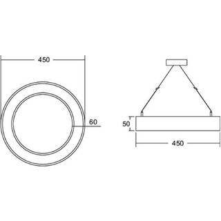 BRUMBERG Biro Circle Ring5 direkte 45 cm Casambi sølv 4000K