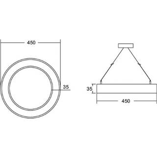 BRUMBERG Biro Circle Ring3,5 direkte Ø 45 cm on/off hvid 830