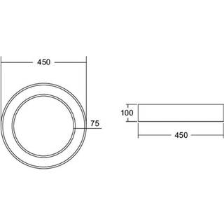 BRUMBERG Biro Circle Ring Loft Ø 45 cm tænd/sluk hvid 840
