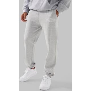Mens Grey Marl Man Active Athletic Joggers