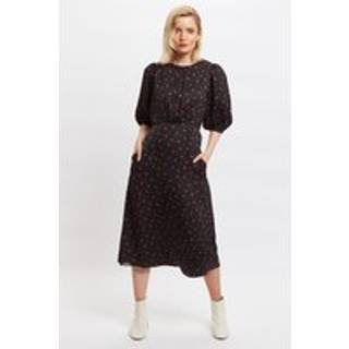 Louche Leonore Cherry Pie Print Square Neck Midi Dress
