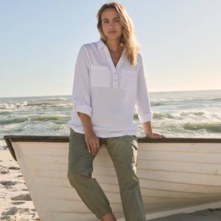 Tog 24 Tog 24 White Cruise Long Sleeve 100% Cotton Shirt