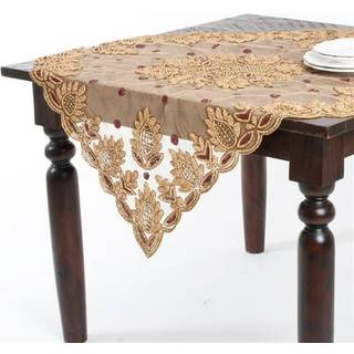 Saro Lifestyle Lakshmi Collection Beaded Table Runner 16 """" X 72 """" Bourgogne 1 Piece