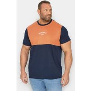 BadRhino Big & Tall BadRhino Big & Tall Blue & Orange 100% Cotton Originals Short Sleeve T-Shirt