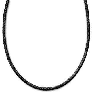 Tenvis | 5 mm Sort Læder Halskæde