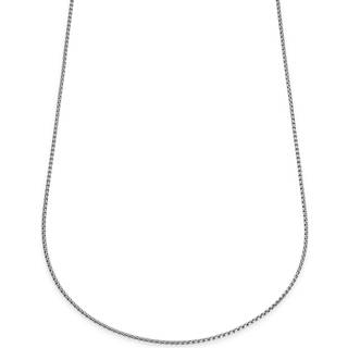 Essentials | 2 mm Sølvfarvet Buet Box Chain Halskæde