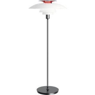PH 80 Gulvlampe hvid opalt akryl/højglansforkromet
