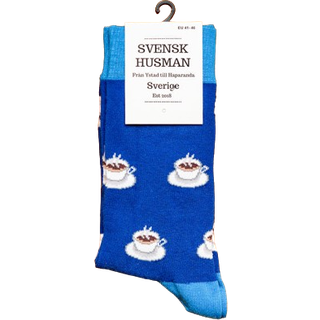Svensk husman Sokker m. Kaffekopsmotiv (41-46) 1 par