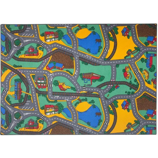 Gulvtæppe,Trafik Legetæppe 140x200 cm Trafik Børnetæppe 655811