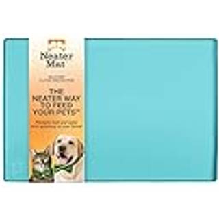 Neater Pet Brands Neater Mat - Vandtæt silikone Pet Bowls Mat - Beskyt gulve fra Food & Water (Aquamarine 16 """" X 10 """" Silikone)