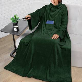 Pavilia premium fleece t?ppe med ?rmer til kvinder m?nd voksen b?rbart t?ppe varm hyggelig super bl?d ?rmet kast med arm gave til kvinder mor kon