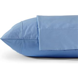 Linned hjem 100% bomuld Percale Pillowcases King size babyblå 2 stykker pudehus sprød og kølig stærk seng linned 20 tommer x 40 tommer
