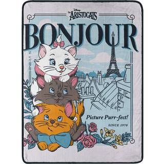 Northwest Disneys Aristocats Micro Raschel Throw Tæppe 46 """" X 60 """" Bonjour