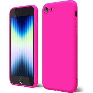 Oakxco til iPhone SE Case 3. Generation 2022/2020/2nd Silicone iPhone 7/8 Case Neon Bright Farge Soft Rubber Gel Elegant tynd slank tpu Matte gla