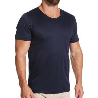 Zimmerli of Switzerland Sea Island Cotton Crew Neck T-shirt Navy