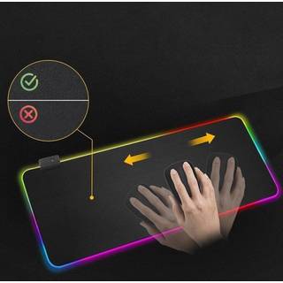 Gaming Musemåtte med LED-lys - 30x25cm – RGB