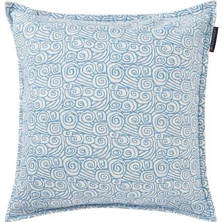 Lexington Waves Printed Linen/Cotton pudebetræk 50x50 cm White