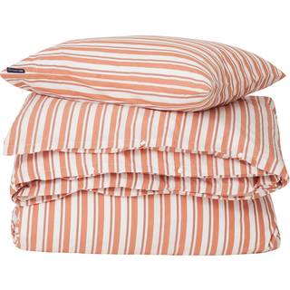 Lexington Striped Cotton Poplin Sengesæt 150x210 + 50x60 Cm - Sengetøj Bomuldspoplin Terra - 12420005-1098-S175