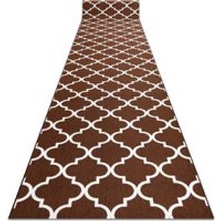 Gummibelægning 133 cm MAROKKANSK KLØVER brun TRELLIS 30351 133x310 cm