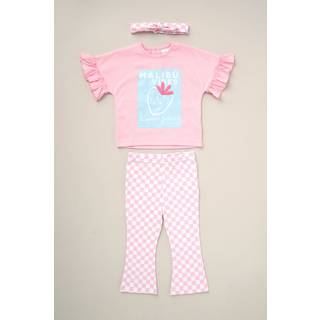 Lily & Jack Lyserød Top Flared Leggings Og Pandebånd Outfit Sæt 3 Pieces1.5 - 2 år (86 - 92cm)