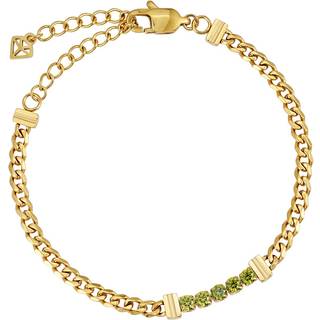 ANNEBRAUNER Tennis Panzer Peridot Armbånd 18K Guldbelagt