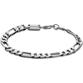 Argentia | 925s | 6 mm Rhodiumbelagt Sterlingsølv Figaro Kæde Armbånd