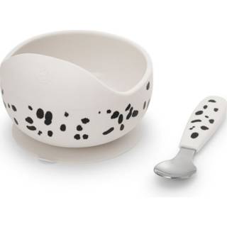 Elodie Details Silikoneskål med ske Dalmatian Dots