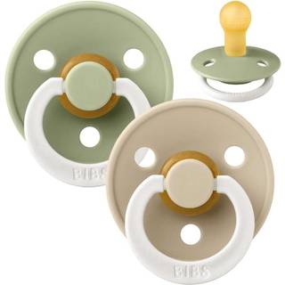 BIBS Colour Latex Rund Sage GLOW/Vanilla GLOW 2 pak - flere størrelser